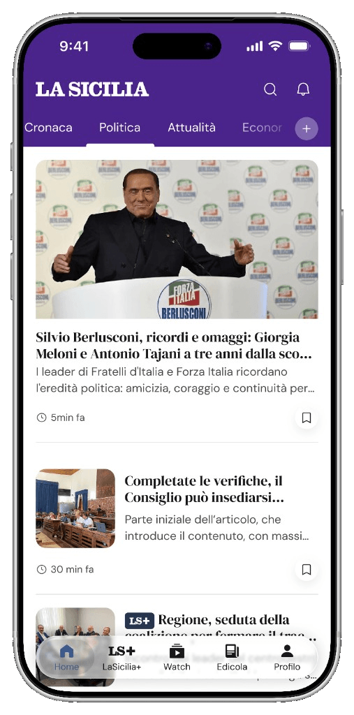 App La Sicilia — Politica